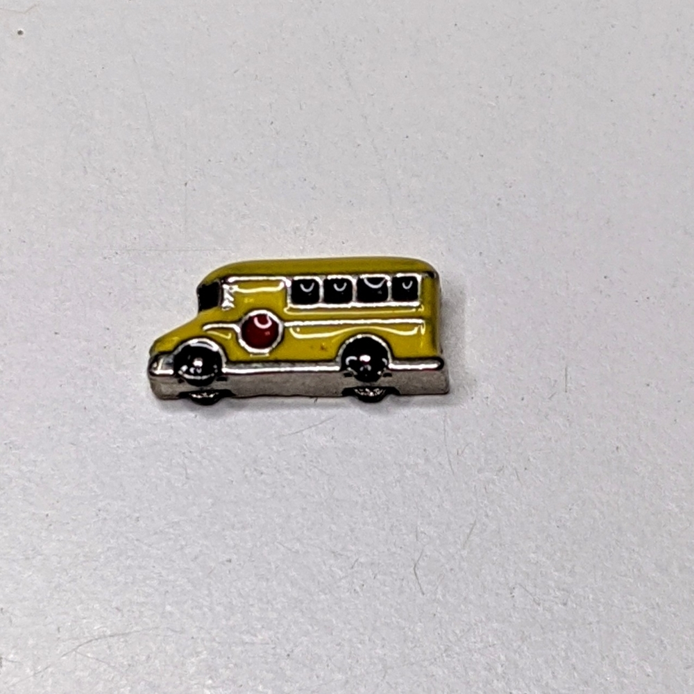 School Bus Origami Owl floating charm